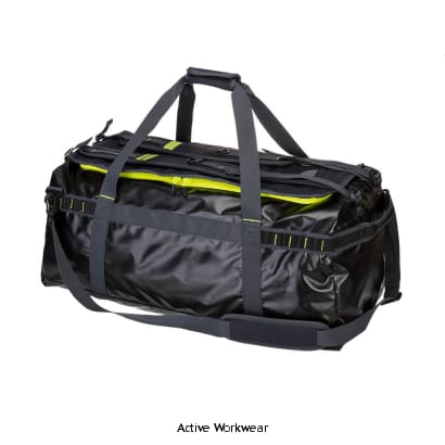 PW3 Bag 70L Water Resistant Duffle Bag Kit Bag Portwest -B950 Bags PortWest Active Workwear This water resistant duffle bag is designed to meet the most enduring work and weather conditions keeping your essential tools and accessories safe and dry. A separate inner mesh compartment provides additional storage and quick access to essential travel and work documents