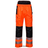 Orange PW3 Hi-Vis Extreme Waterproof Work Trouser RIS 3279 Portwest PW342 Hi Vis Trousers Active-Workwear The PW342 Hi Vis Waterproof trousers are part of the innovative range of Portwest PW3 performance Workwear range This highly innovative PW3, waterproof and extremely breathable trouser boasts a multitude of useful features including Hi Vis Tex segmented reflective tape, secure zipped storage pockets, external kneepad pockets, rule pocket and extra-long side leg zips 