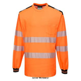PW3 Segmented Hi-Vis Long Sleeved Tee Shirt RIS 3279 Portwest T185 Hi Vis Tops Active-Workwear Part of the Portwest innovative PW3 range of Performance Workwear The T185 Long Sleeved tee shirt is constructed using premium HiVisTex Pro tape, this Cotton Comfort t-shirt offers excellent freedom of movement due to its segmented tape design. Lightweight, stylish and breathable, this long-sleeved t-shirt is the perfect choice.. Features Moisture wicking fabric helping to keep the body warm, cool 