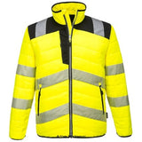 Pw3 hi-vis padded baffle jacket quilted portwest -pw371