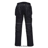 PW3 Urban Holster Kneepad Rugged Work Trousers Portwest T602 - Black Work Pants