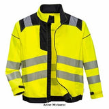 Yellow Black PW3 Vision Hi-Vis Polycotton Drivers Work Jacket Portwest T500 RIS 3279 Hi Vis Jackets Active-Workwear Featuring the latest innovative design, this contemporary PW3 two tone hi-vis jacket is both stylish and practical. The top pocket can accommodate modern smart phone dimensions and the spacious lower pockets are zipped for extra security. Outstanding features include reflective trim, HiVisTex Pro reflective tape, hook and loop adjustable cuffs and reinforced twin stitched seams