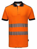 Orange/Black PW3 Vision Segmented Hi-Vis Cotton Comfort Polo Shirt RIS 3279 T180 Hi Vis Tops Active-Workwear The Portwest Vision PW3 Polo shirt is constructed from premium breathable Cotton Comfort fabric combined with Hi Vis Tex Pro tape, this polo shirt offers excellent comfort and movement. It features a loop at the placket ideal for attaching glasses/pens. Features Moisture wicking fabric helping to keep the body warm, cool and dry Lightweight flexible HiVis Tex Pro segmented reflective tape