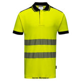 Portwest PW3 Vision Segmented Hi-Vis Cotton Comfort Polo Shirt RIS 3279 T180 Hi Vis Tops Active-Workwear The Portwest Vision PW3 Polo shirt is constructed from premium breathable Cotton Comfort fabric combined with Hi Vis Tex Pro tape, this polo shirt offers excellent comfort and movement. It features a loop at the placket ideal for attaching glasses/pens. Features Moisture wicking fabric helping to keep the body warm, cool and dry Lightweight flexible HiVis Tex Pro segmented reflective tape