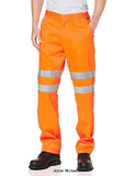 Rail hi-vis class 2 polycotton work trousers ris go/rt portwest rt45 hi vis trousers active-workwear