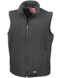 Result Softshell Gilet Bodywarmer Sizes: S - 2XL -R123X Jackets Gilets & Fleeces Active-Workwear 320g/m² 3 layer 8,000mm, bonded fabric Outer: 93% Polyester 7% Elastane Mid-layer: TPU waterproof, breathable and windproof membrane Inner-layer: Microfleece for extra warmth Water repellent Breathable (1,000mvp) Windp