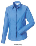 Russell collection ladies l/sl poplin-924f shirts polos & t-shirts active-workwear