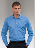 Russell Collection Men’s Long Sleeved corporate Poplin Shirt-924M - Shirts Polo & T-Shirts - Russell Collection