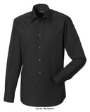Russell collection men’s long sleeved corporate poplin shirt-924m shirts polo & t-shirts active-workwear
