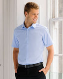 Russell collection mens short sleeved herring bone shirt -963m shirts & blouses active-workwear