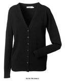 Russell Ladies’ V-neck Knitted Cardigan - 715F - Hoodies & Sweatshirts - Russell Collection