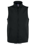 Russell Mens Smart Softshell Gilet/Bodywarmer -R041M Jackets Gilets & Fleeces Active-Workwear Outer: 100% Polyester Knitted Softshell Inner: Bonded Microfleece Russell Europe Smart SoftShells are smart looking, bonded 2-layer softshells - softshells WITHOUT a membrane, providing a higher degree of breathability Durable Water Repellent Du PontTM Teflon® Coating Two layer softshell material without membrane