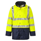 Sealtex HI Vis Ultra 2-Tone Waterproof PU Work Jacket - S496 Hi Vis Jackets Active-Workwear Be seen and be comfortable in this excellent quality 2 tone Hi Viz PU Waterproof jacket. The unique lightweight material offers an unrivalled mixture of breathability, waterproof and windproof protection. The attached hood and studded storm flap are great features in bad weather.