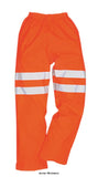 Close up of Sealtex Ultra Hi Viz Rail Waterproof over Trouser RT51 with reflective stripes