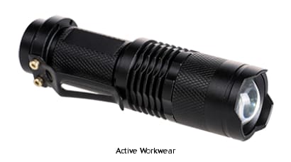 Security High Powered 300L Flash Pocket Torch - PA68 - Accessories Belts Kneepads etc - PortWest