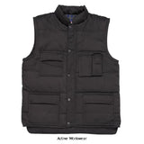 Black Shetland Padded Bodywarmer/ gillet -Portwest S414 Workwear Jackets & Fleeces Active-Workwear This garment offers all the characteristics of a classic bodywarmer with the advantage of extra pockets. Features include mobile phone pocket and internal top pocket with zip fastening. Features Durable polycotton fabric for high performance and maximum wearer comfort Fully lined and padded to trap the heat and increase warmth