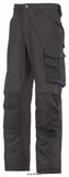 Black Snickers Work Trousers with Kneepad Pockets Canvas Plus-3314 Trousers Active-Workwear  Amazing work trousers made in extremely comfortable yet durable Canvas+ fabric. Features an advanced cut with Twisted Leg design, Cordura reinforcements for extra durability and a range of pockets, including phone compartment. Advanced cut with Twisted Leg design and Snickers Workwear Gusset in crotch for outstanding working comfort with every move Tough Cordura reinforcements at the knees 