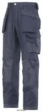 Navy Snickers Canvas 3 Series Work Trousers with Kneepad & Holster Pockets Canvas+-3214 Kneepad Trousers Active-Workwear Snickers Original 3 series loose fit traditional 3 series canvas plus trousers. Amazing work trousers made in extremely comfortable yet durable Canvas+ fabric. Features an advanced cut with Twisted Leg design, Cordura reinforcements for extra durability and a range of pockets, including holster pockets and phone compartment. Advanced cut with Twisted Leg design