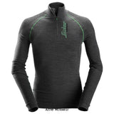 Snickers FlexiWork Seamless Merino Wool Long Sleeved 1/4 Zip Thermal Baselayer  9441 Underwear & Thermals Active-Workwear Superior wool warmth and advanced design for the ultimate first layer in cold conditions or when activity level varies. Designed for excellent ventilation and insulation, naturally odour-preventive for a f