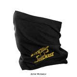 Snickers FlexiWork Seamless Multifunctional Snood Headwear - 9054 Accessories Belts Kneepads etc Active-Workwear The ideal garment to have with you when the cold sets in. Thanks to the smooth, stretchy fabric this multifunctional headwear can be worn in any way you like as a balaclava, headband, beanie or neck warmer. Smooth, stretchy quick-drying fabric for comfortable warmth and protection. Can be worn under a hard hat for great warmth and comfort, Keeps long hair in place for enhanced safety