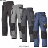 Snickers Rip Stop Lightweight Work Trousers with Kneepad & Holster Pockets -3213 Kneepad Trousers Active-Workwear Turn down the heat. Wear these amazing Snickers 3 Series rip stop work trousers made of super light yet durable rip-stop fabric. Count on advanced cut, superior Cordura reinforced knee protection and a range of pockets, including holster pockets. Advanced cut with Twisted Leg design and Snickers Workwear Gusset in crotch