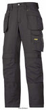 Black Snickers Rip Stop Lightweight Work Trousers with Kneepad & Holster Pockets -3213 Kneepad Trousers Active-Workwear Turn down the heat. Wear these amazing Snickers 3 Series rip stop work trousers made of super light yet durable rip-stop fabric. Count on advanced cut, superior Cordura reinforced knee protection and a range of pockets, including holster pockets. Advanced cut with Twisted Leg design and Snickers Workwear Gusset in crotch for outstanding working comfort with every move