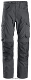 Grey Snickers Service Line Work Trousers with Kneepad Pockets -6801 Kneepad Trousers Active-Workwear Make the right impression, and get the right protection. These modern trousers have a contemporary design with amazing fit for superior comfort at work, featuring advanced knee protection. The functionality is just right for most jobs and with plenty of space for company profiling.