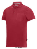 Red Snickers Workwear Classic Polo Shirt (Ideal for Embroidery) - 2708 Shirts Polos & T-Shirts Active-Workwear-Attractive robust Snickers Workwear Polo Shirt available in a wide range of colours. Ideal for company profiling. For a long service life, reinforced at the shoulder seam and back of neck Easy care finish: maintains colour and shape in 85° C washing Chest pocket for added convenience and a smart look.