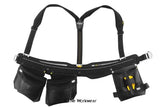 Snickers XTR Carpenters Toolbelt with Braces (Leather Pouches)-9770 Toolvests Toolbelts & Holders-Active Workwear Gear up with the ultimate carpenter's toolbelt. Count on advanced ergonomic design, padded braces and a flexible attachment system that includes hardwearing leather pouches and a special carpenter's tool pouch. Cordura reinforced belt in advanced ergonomic design with an innovative and flexible pouch attachment system Adjustable and removable braces