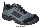 Steelite S1P Trekker Safety Trainer Shoe Steel Toe and Midsole sizes 3-13 - FW64 Shoes Active-Workwear Portwest Breathable strong and flexible trainer style. Steel toecap midsole and oil resistant outsole will give you peace of mind when working.