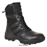 Steelite Taskforce Combat /security Safety Steel Toe and midsole S3 Boot - FW65 Boots Active-Workwear Designed for optimum wearer comfort, the EVA/ Rubber heat resistant cemented outsole is highly durable. The water resistant upper combined with the breathable inner lining ensures maximum comfort for the wearer even when worn for long durations. Suitable for military and security personnel