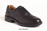 Sterling black safety s1p brogue work shoe steel toe composite midsole ss500cm