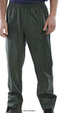 Olive Greeen Waterproof Over Trousers En343 Class 3 Waterproof Beeswift Sbdt Waterproofs Active-Workwear Our best selling budget waterproof trousers see also SBDJ waterproof jacket Polyester with PU coating Over trousers with elasticated waist Studded ankles Fabric Conforms to EN343 Class 3 Water Penetration Fabric Conforms to EN343 Class 1 Breathability