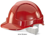 RedVented Safety Helmet B-Brand Economy Bbevsh Beeswift Head Protection Active-Workwear Modern Stylish Design, ABS Shell , Vents to crown, Lightweight, Plastic harness c/w sweatband, Slots for attachments, Conforms to EN397 use FXVP25Z post for helmet attachments 
