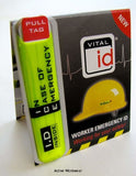 Vitalid Large Personal Emergency Id System Hard Hat/clothing  - Wsid02 Miscellaneous Active-Workwear  Personal Emergency I.D.system , Waterproof ID Card carries Potentially Life saving information for Paramedics , Easily attached to Safety Helmets / Footwear / Back packs / Body Harnesses 