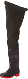 Waist Height Safety Wellington Waders Steel Toe Boots with Red Soles