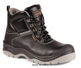 Worksite S3 Safety Boot. Steel Toe & Midsole. Sizes 5-12 - SS609-SM Boots Active-Workwear Black Grey safety boot a best seller all year round for good reason. Black Grey water resistant safety boot with bump cap, Deep padded collar and tongue, Steel toe cap and mid-sole, PU dual density sole, Chemical resistant sole, Oil resistant sole, Shock absorption, anti static Safety Rating S3 Slip Rating SRC Size Range 5 to 12 Sole Temperature 200ºC EN Test CE EN ISO 20345 OR EN345:1:1993 Material: Leather