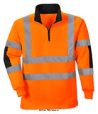 Orange Xenon Rugby style Shirt Hi Viz Sweatshirt Portwest RIS3279 - B308 Hi Vis Tops Active-Workwear Engineered for durability and style, this Hi Viz rugby shirt is a classic in our high visibility leisure range. Contrast elbow panels constructed from 600D 100% polyester provide extra durability and support. This garment is suited to all types of working environments. Knitted fabric with brushed backing Reflective tape for increased visibility 