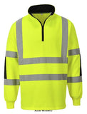 yellow Xenon Rugby style Shirt Hi Viz Sweatshirt Portwest RIS3279 - B308 Hi Vis Tops Active-Workwear Engineered for durability and style, this Hi Viz rugby shirt is a classic in our high visibility leisure range. Contrast elbow panels constructed from 600D 100% polyester provide extra durability and support. This garment is suited to all types of working environments. Knitted fabric with brushed backing Reflective tape for increased visibility
