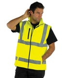 Yellow Yoko Hi Vis Softshell Bodywarmer Gilet Waterproof RIS 3279- HV006 Hi Vis Tops Active-Workwear Conforms to EN471 Class 2; Orange & Orange/Navy also conform to RIS GO/RT 3279 Made of 3 layers softshell fabric that ensures 8000mm breathable & 3000 mvp waterproof Outer Layer: Waterproof Polyester Middle Layer: TPU membrane Inner Layer: 140D warm & soft microfleece Two 5cm width sewn-on reflective tapes around the body and one over each shoulder Waterproof zippers & branded zipper pullers
